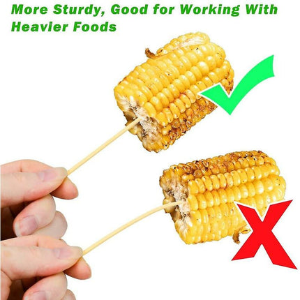 400 Wooden Bamboo Skewers Sticks For Bbq Fruit Chocolate Fondue Fountain 15Cm.