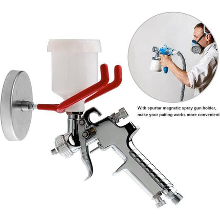 Paint Gun Holder With Magnetic Base, Paint Gun Accessories, Universal Holder On Shelves And Other Magnetic Surfaces,.