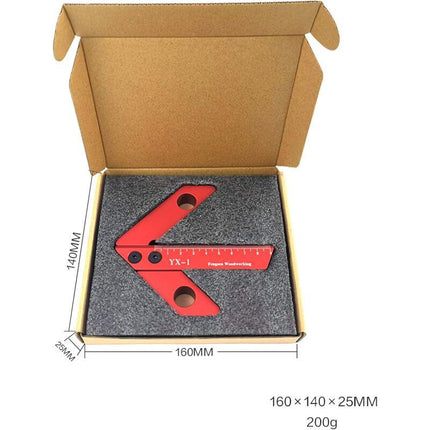 Woodworking Measuring Tool, Line Gauge Center, 45/90 Degree Right Angle Line Gauge Carpenter Ruler.