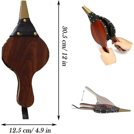 Fireplace Bellows, Wood Fire Blower, Fireplace Bellows, Wood Fire Bellows, With Strap, For Barbecue, Fireplace, Wood.