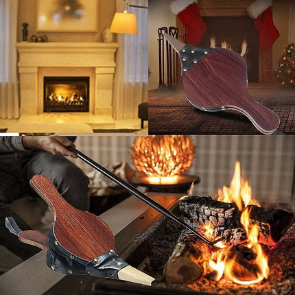 Fireplace Bellows, Wood Fire Blower, Fireplace Bellows, Wood Fire Bellows, With Strap, For Barbecue, Fireplace, Wood.