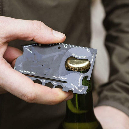 Multi Tool,18 In 1 Multifunction Card Tool Holder Stainless Steel Multi-Tools Pocket Tools Gadget Bottle Opener Men.