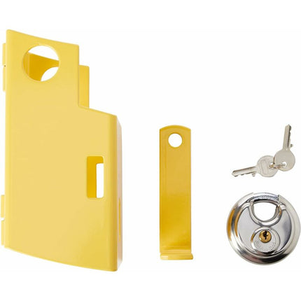 Heavy Duty Steel Caravan/Trailer Hitch Lock With Padlock.