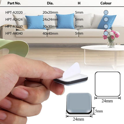 Furniture Sliders, 16 Pieces Ptfe Teflon Square Self-Adhesive Furniture Sliders Suitable For Smooth Floors And Carpets.