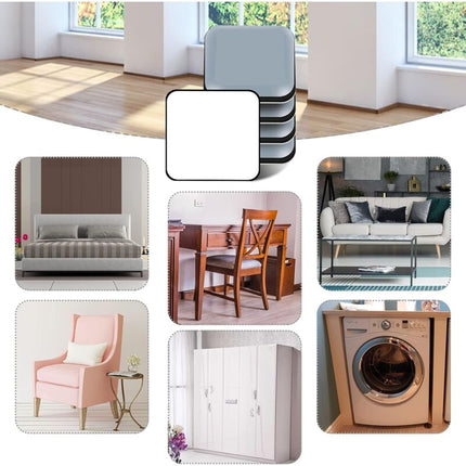 Furniture Sliders, 16 Pieces Ptfe Teflon Square Self-Adhesive Furniture Sliders Suitable For Smooth Floors And Carpets.