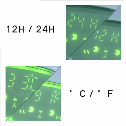 Kids Digital Alarm Clock For Girls Boys, Angel Digital Alarm Clock With Lights And Snooze Function (Green).