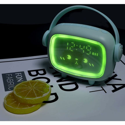 Kids Digital Alarm Clock For Girls Boys, Angel Digital Alarm Clock With Lights And Snooze Function (Green).