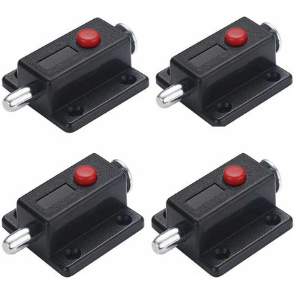 4 pcs Spring Window Cabinet Knob Automatic Door Latch Lock Furniture Cabinet Drawer Door Lock With Spring Knob.
