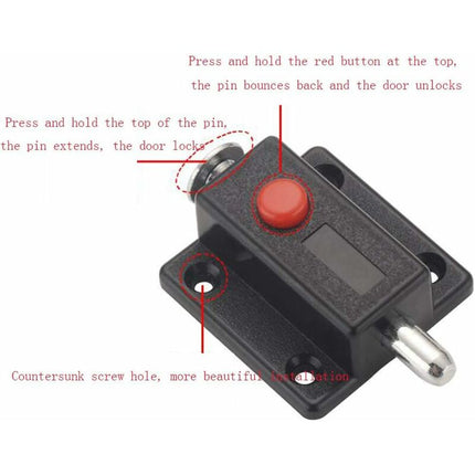 4 pcs Spring Window Cabinet Knob Automatic Door Latch Lock Furniture Cabinet Drawer Door Lock With Spring Knob.