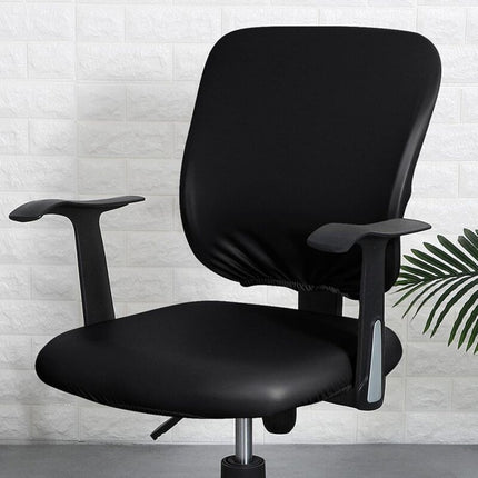 Pu Office Chair Cover Removable Stretch Armchair Cover Swivel Chair Protector Waterproof Oilproof For Banquet Home,.