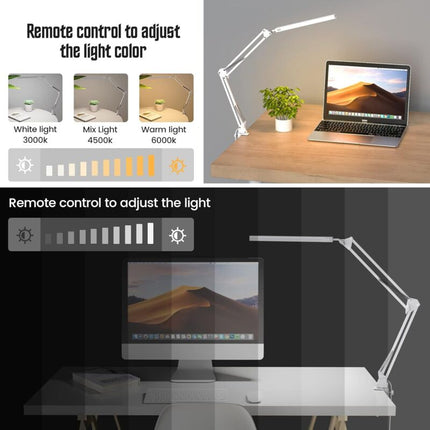 LED Desk Lamp - Powerful LED Desk Lamp With Clip - Eye Protection LED Desk Lamp - 3 Lighting Modes X 10 Brightness.