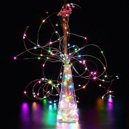 Christmas Fairy Lights LED Multicolor String Lights 2 Pack 10M 100 LEDs Battery Operated String Lights For Bedroom.