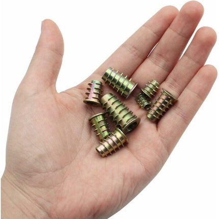 230 pcs Zinc Alloy Hex Threaded Insert Nuts Threaded Insert Nuts External Thread M4 M5 M6 M8 For Wood Furniture Nut.