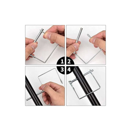 12 pcs Square Locking Pin 5/16 Inch (8Mm) High Quality Galvanized Carbon Steel Safety Self Locking Pin For Tractor Farm.