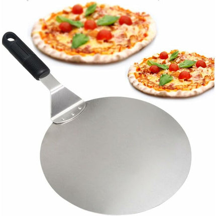 ROund Stainless Steel Pizza Peel With Non-Slip Handle Ideal For Cakes, Pizzas, Pies.