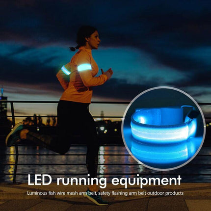 LED Reflective Arm Band Safety Bracelet Luminous Wristbands Waterproof Light Band Night Safety Reflective Strap For.
