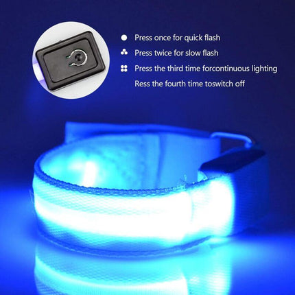 LED Reflective Arm Band Safety Bracelet Luminous Wristbands Waterproof Light Band Night Safety Reflective Strap For.