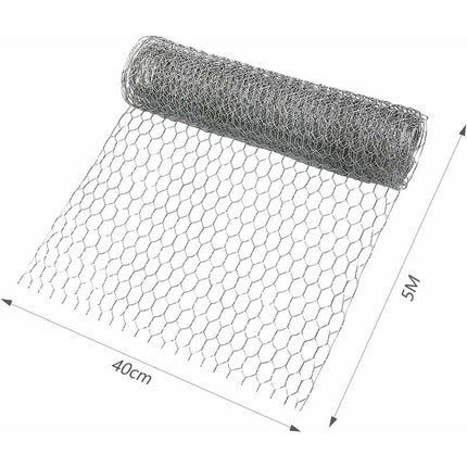 Galvanized Hexagonal Chicken Wire 400Mm X 5M For Craft Projects, Gardening, Home Decor.