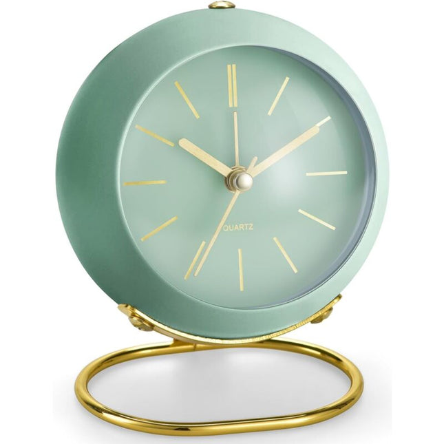 Retro Non-Ticking Analog Alarm Clock With Night Light, Silent, Easy Operation And Loud Alarm, Gift For Mom On Mother'S.