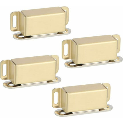Magnetic Door Catches For Drawers Or Cabinets Door Closure, Stainless Steel Gold Finish, 4 pcs, Ecat001G-4P-Fr.