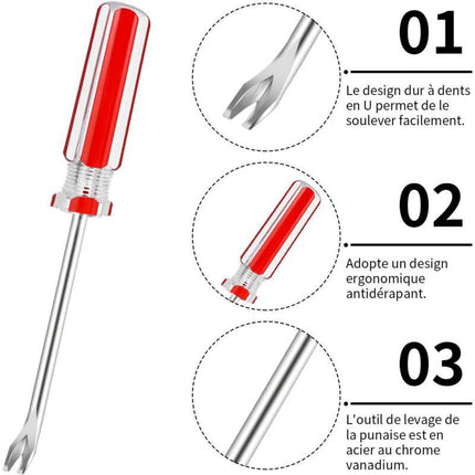 Nail Puller Kit 3Mm V-Shaped Nail Puller Tack Lifter Upholstery Nail Puller For Rivet Nail Removal.