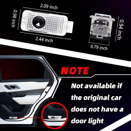 2 pcs Door Light, Entry Door Lighting Projection, Car Door Projector For A1/A3/A4/A5/A6/Q3/Q5/Q7/A7/A8/R8.