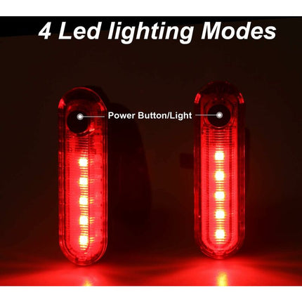 Bike Tail Lights - 2 Pack Bicycle Rear Lights, Usb Rechargeable Cob LED Waterproof Bike Rear Light, 4 Lighting Modes.