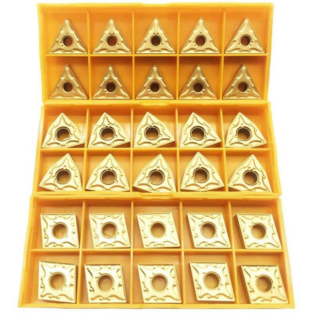 30 pcs Cnmg 431 + Wnmg 431 + Tnmg 331 Cnc Indexable Solid Carbide Blades For Lathe Turning Tool Holder..