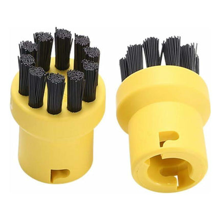 Brass Wire ROund Brush Set For Karcher Sc1 Sc2 Ctk10 Ctk20Sc3 Sc4 Sc5 Steam Cleaner (2 Black, 2 Yellow).