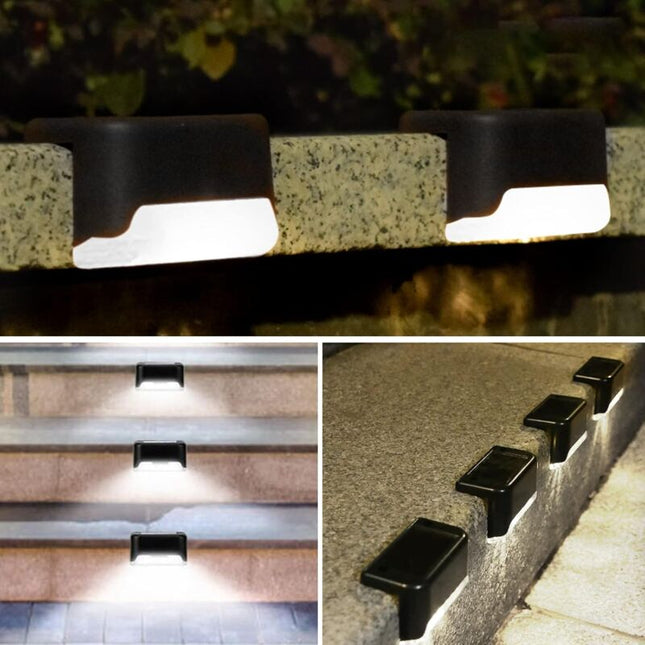 Waterproof Solar Fence Light, Solar Deck Light, Stair Light, Ip65 LED Solar Garden Lights For Patio Stair Fences (Warm.