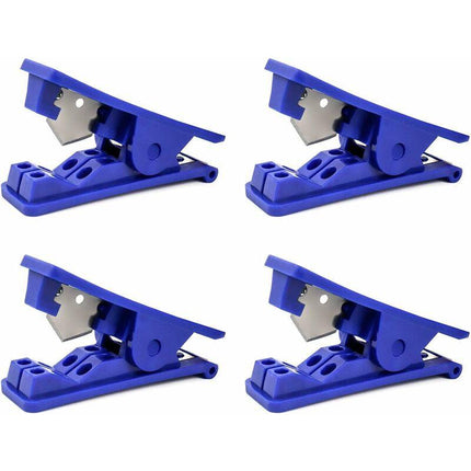 4 pcs Pipe Cutter, Economical Plastic Rubber Tube Cutter For Silicone Pvc Pu Nylon Tubing, Up To 12Mm Od, Blue.