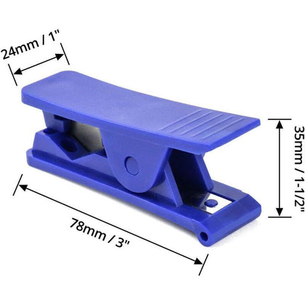 4 pcs Pipe Cutter, Economical Plastic Rubber Tube Cutter For Silicone Pvc Pu Nylon Tubing, Up To 12Mm Od, Blue.