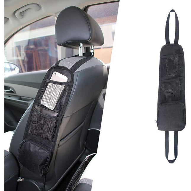 Seat Side Organizer, Storage Bag, Phone Holder, Mesh Pocket For All Front Passenger Car Seats For Cars, Trucks.