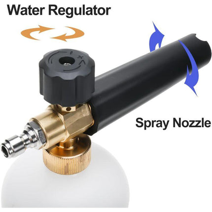 Car Foam Cannon, 1L Foam Lance For High Pressure Washer, Brass Parts, Adjustable Concentration, Adjustable Spray Range.
