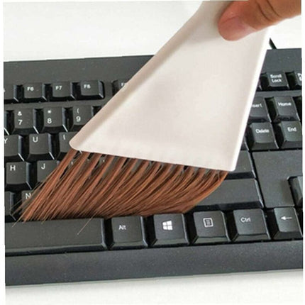 1Set Mini Dustpan Brush Sets, Cleaning Brush For Table, Desk, Countertop, Keyboard, Car, Camping (Beige).