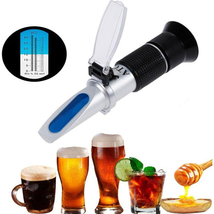Brix Refractometer, Beer Wort Refractometer, Dual Scale – Specific Gravity 1.000–1.120 And Brix 0–32%, Replaces.