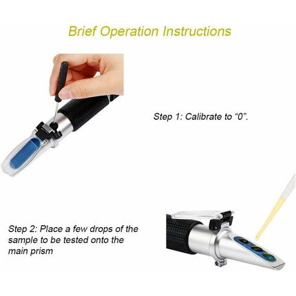 Brix Refractometer, Beer Wort Refractometer, Dual Scale – Specific Gravity 1.000–1.120 And Brix 0–32%, Replaces.
