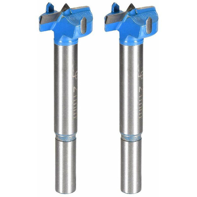 Wood ROuter Bit Reamer Drilling Bit 21Mm Dia. Carbide Alloy Steel Tipped ROund Shank Cutter For Woodworking Blue 2 pcs.