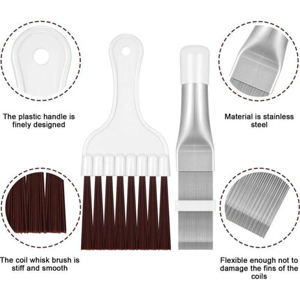 AC Fin Comb & Cleaning Brush — 2 Piece.