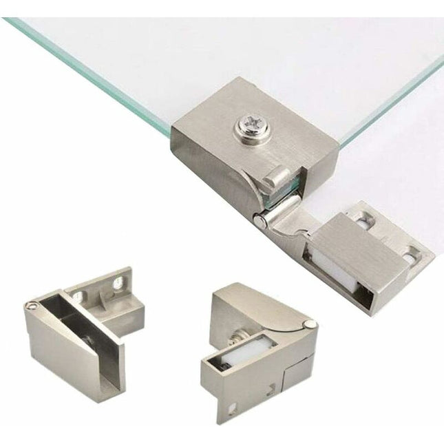 1 Pair Frameless Glass Door Hinges, Side Recessed Glass Cabinets, Shower Door Hinges, Furniture Glass Cabinet And Door.