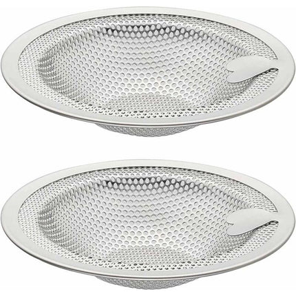 2 pcs Heart Shape Kitchen Sink Filter, Stainless Steel Sink Filter, Sink Grid, Kitchen Sink Stopper, Drain Stopper.
