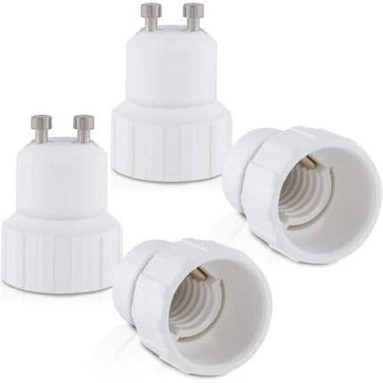4X Socket Adapter - Gu10 To E14 Socket Converter - Bayonet Base Lamp Holder Adapter For LED Halogen Bulb.