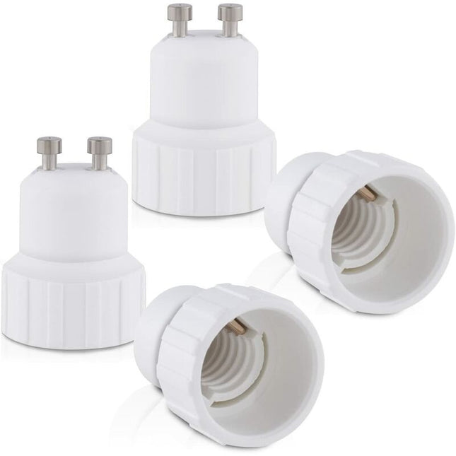 4X Socket Adapter - Gu10 To E14 Socket Converter - Bayonet Base Lamp Holder Adapter For LED Halogen Bulb.