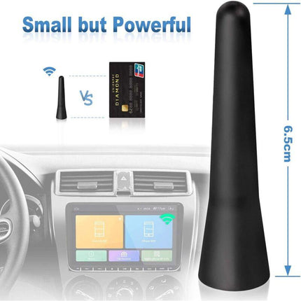 Autoparts Universal 65Mm Short Car Antenna Modified Carbon Fiber Style Black.