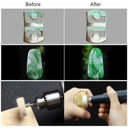 10 pcs Polishing Wheel 25Mm Wool Felt Buffing Wheels Drill Grinder Wheels Brushes ROtary Tool With Handle.
