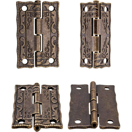 6 pcs Mini Metal Hinges Vintage Style 36 X 23Mm.