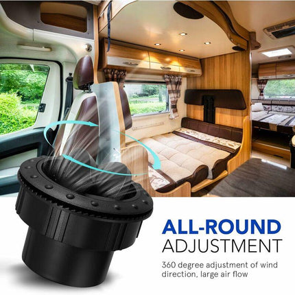 60Mm Car Interior Heater Vent Cover DAshboard Air Vent Deflector Side ROof Air Black Vent Outlet ROund Louvered DAsh.