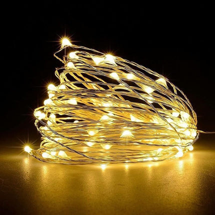 LED String Lights, [1 Pack] Battery Operated Fairy Lights With 5M 50 Warm White LEDs On Silver Wire For Bedroom, Party,.