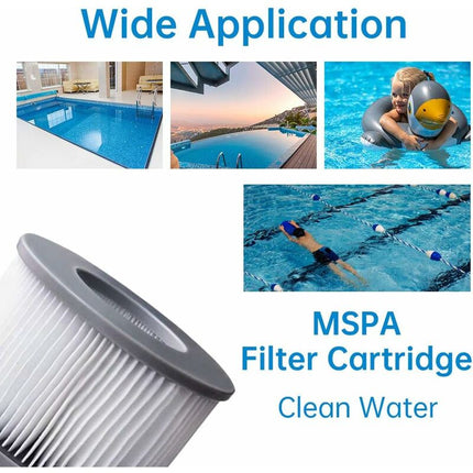2 Pack Replacement Filters For Mspa Fd2089 - Cartridge Pump For Swimming Pools, Hot Tubs And Spas.
