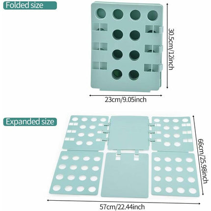 Folding Board, Foldable Organizer With Flip For Adults Clothes Folder Clothing Folder Shirt T-Shirt Green.